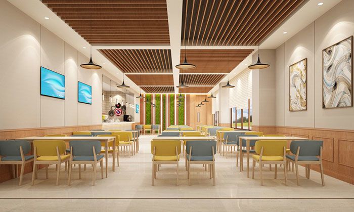 養老院休閑餐廳裝修設計效果圖