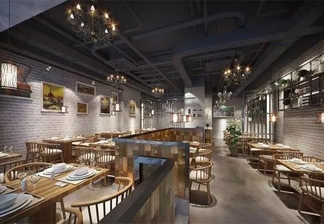 簡潔、大氣、時尚的合肥餐飲店空間裝修，更得人心
